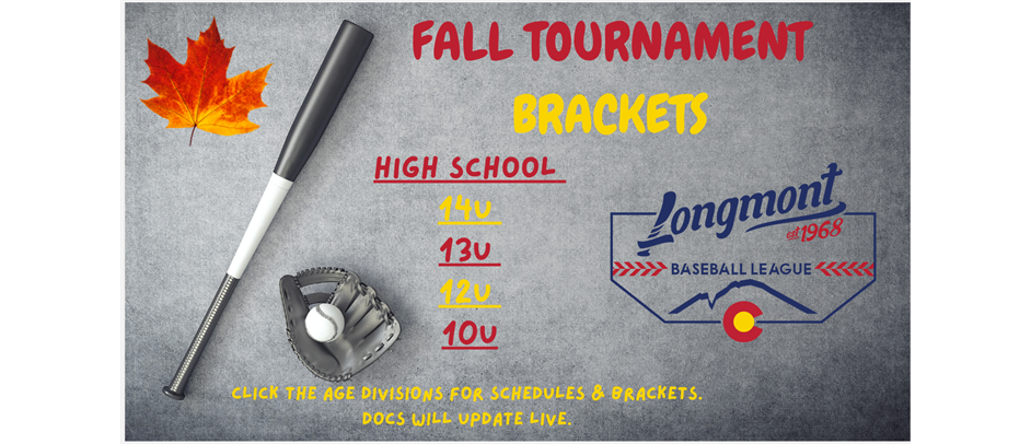 Fall Tournament Brackets& Schedules